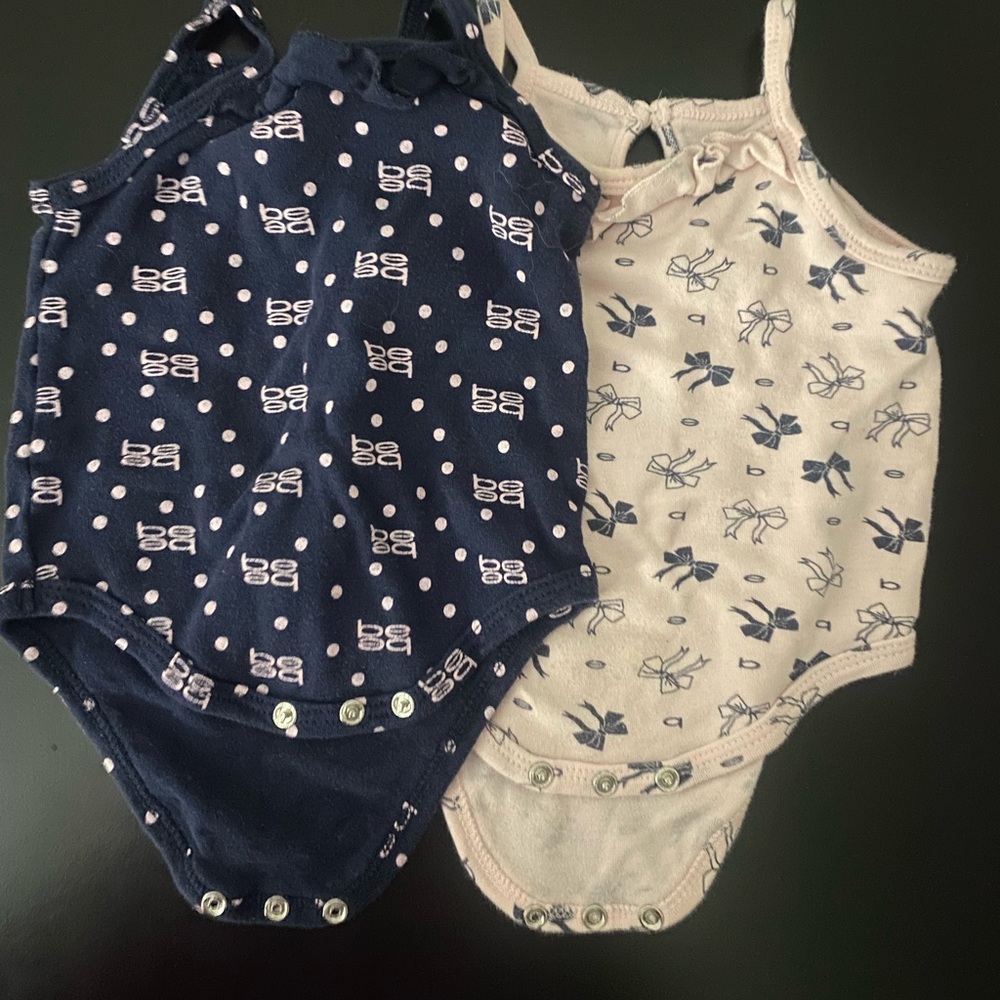 Bebe Baby Bodysuit in Pink and Navy